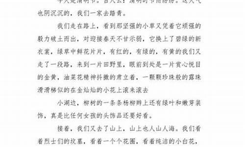 三年级作文清明节300字左右扫墓怎么写_三年级作文清明节300字左右扫墓怎么写的