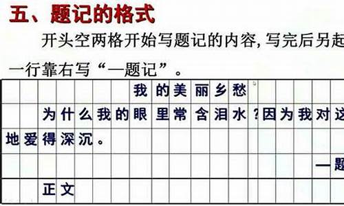 题记式作文格式_题记式作文格式图片