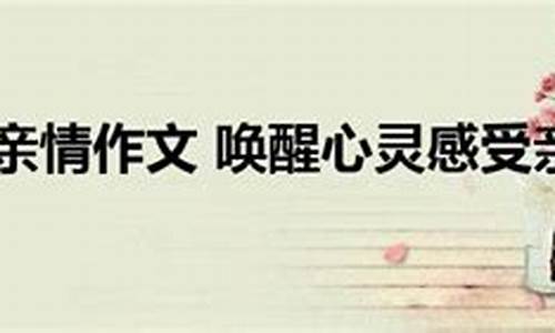 唤醒心灵感受亲情作文500字_唤醒心灵感受亲情作文500字怎么写